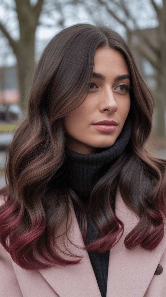 Chocolate Cherry Balayage