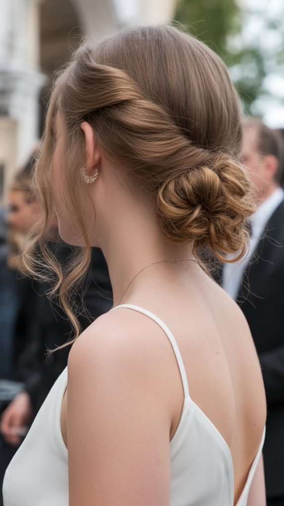 Loose French Twist with Curl Escape