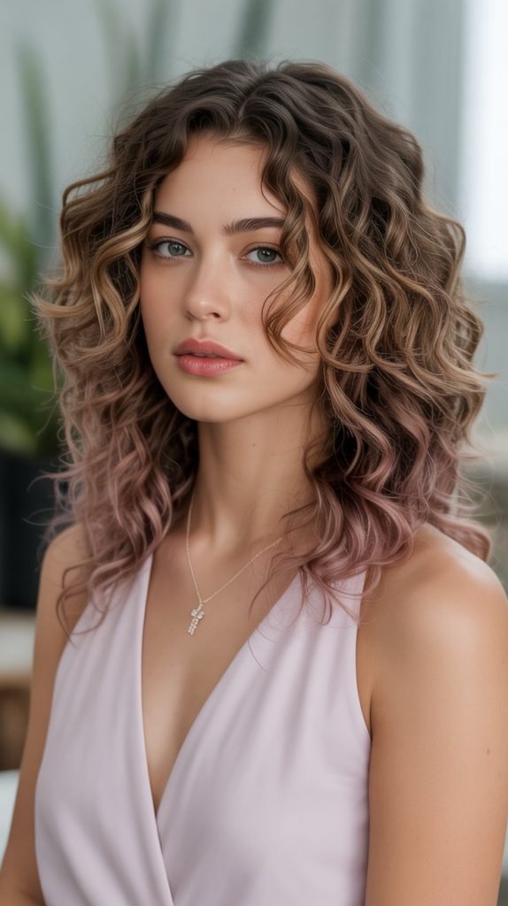 Orchid Balayage for Medium Curls