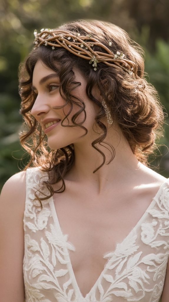 Twisted Halo with Loose Curls