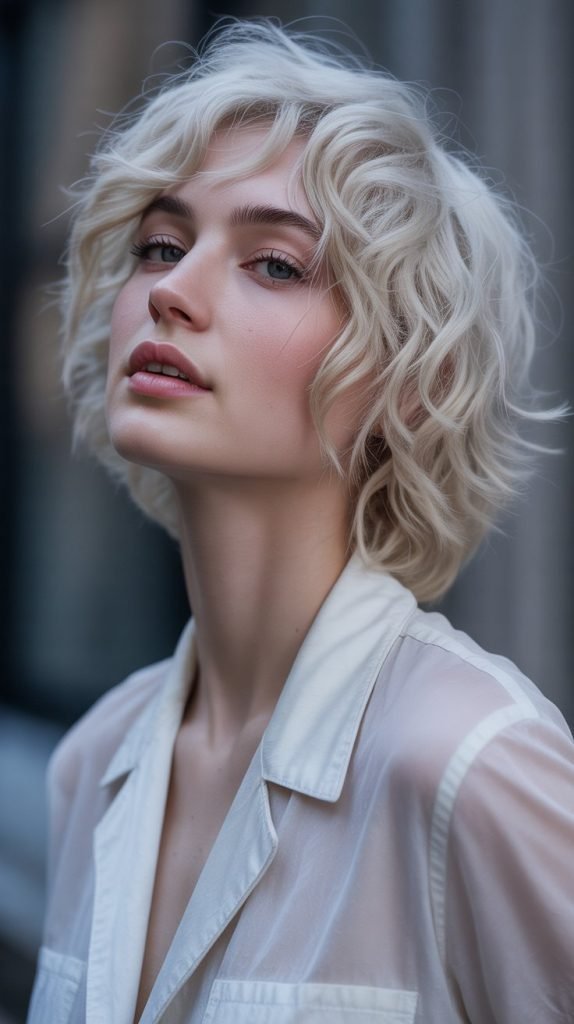 Moonlight Blonde Wavy Pixie