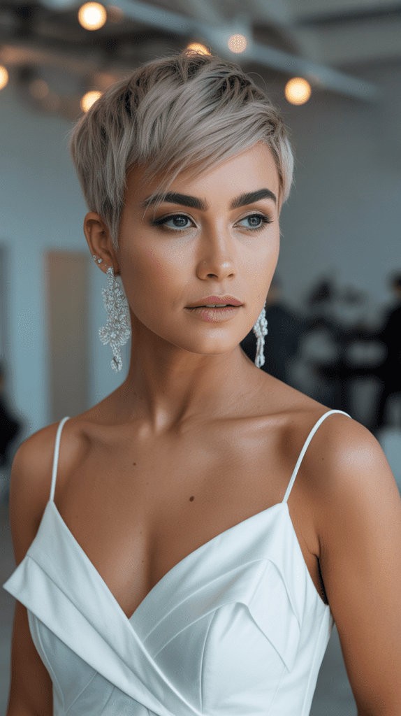 Asymmetrical Pixie with Dramatic Side