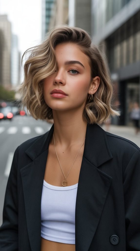 Asymmetrical Wavy Lob