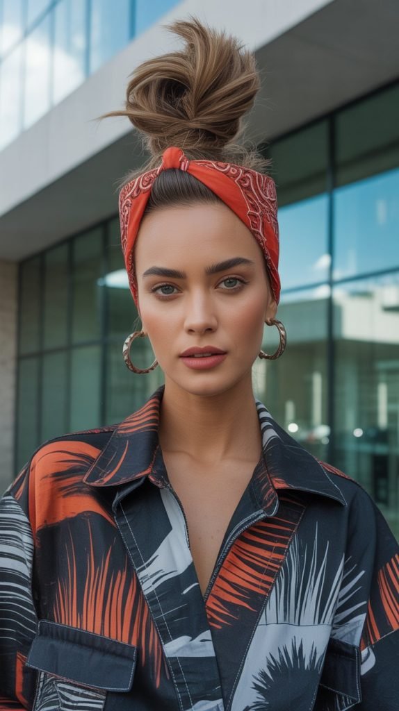  Asymmetrical Bandana Twist