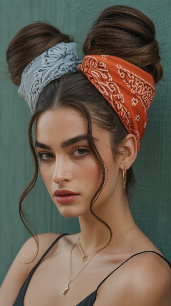 Double Bandana Twisted Updo