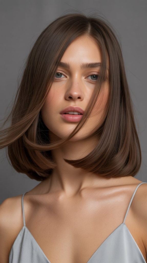 Medium Length Layered Inverted Bob