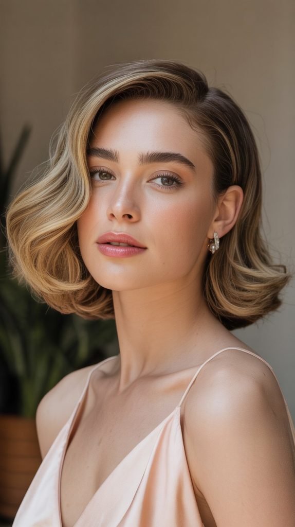 Rounded Wavy Bob