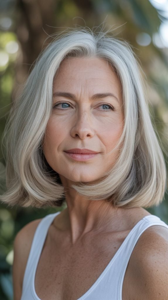  Long Bob with Face-Framing Layers