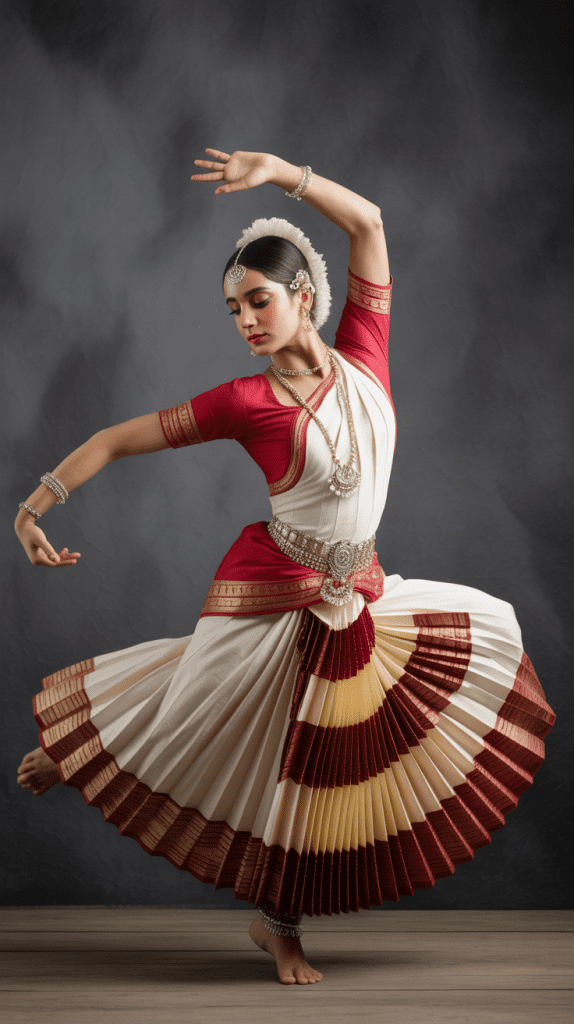 Odissi Dance-Inspired Flowing Layers