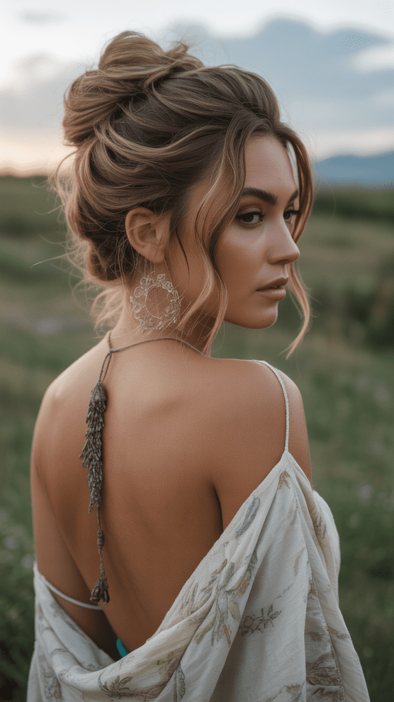 The Boho Textured Updo