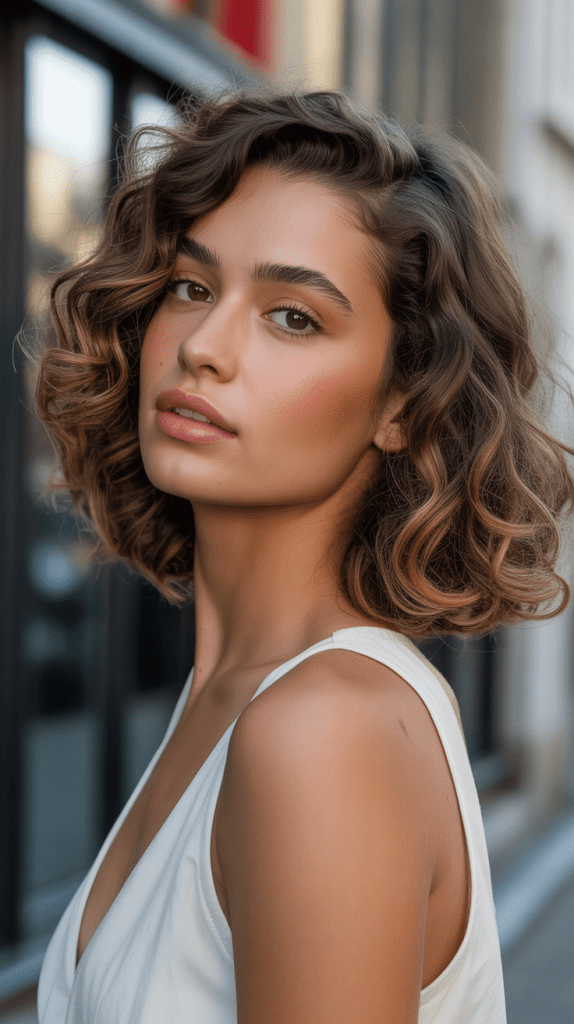  French Bob with Caramel Highlights