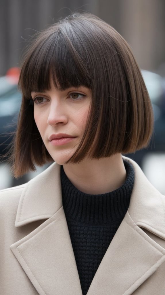 Blunt Cut with Bangs