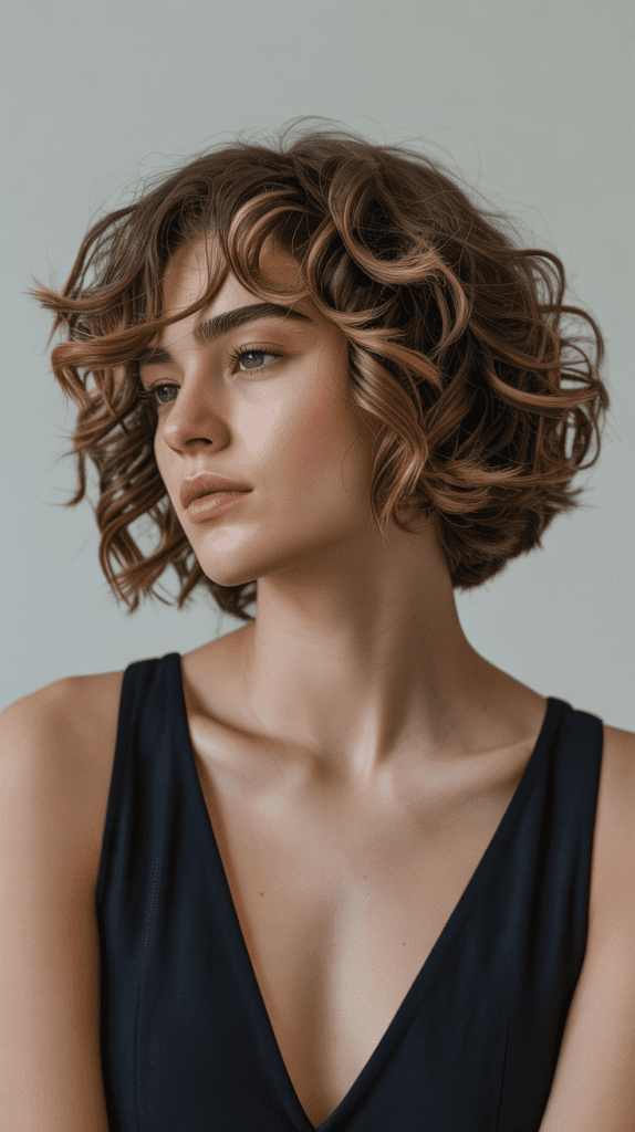Inverted Curly Bob