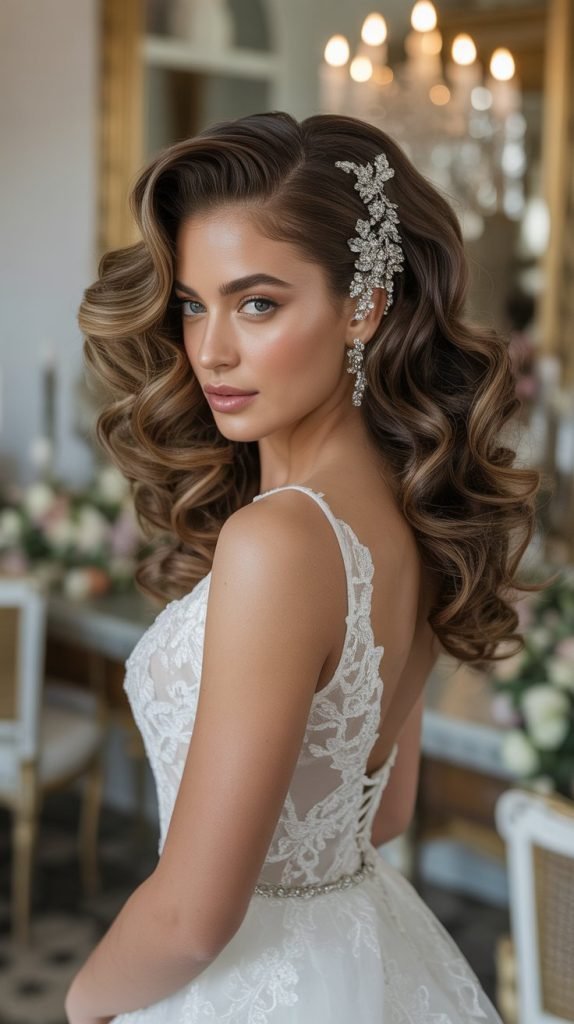 Romantic Cascade with Hair Jewelry