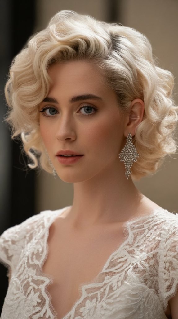 Side-Swept Curls with Deep Side Part