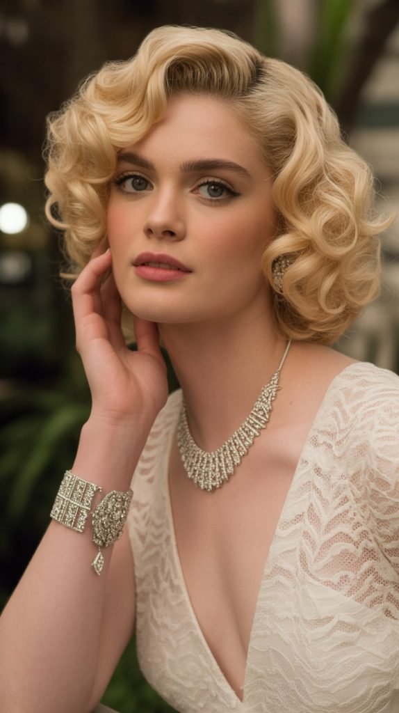 Voluminous Curly Side Part