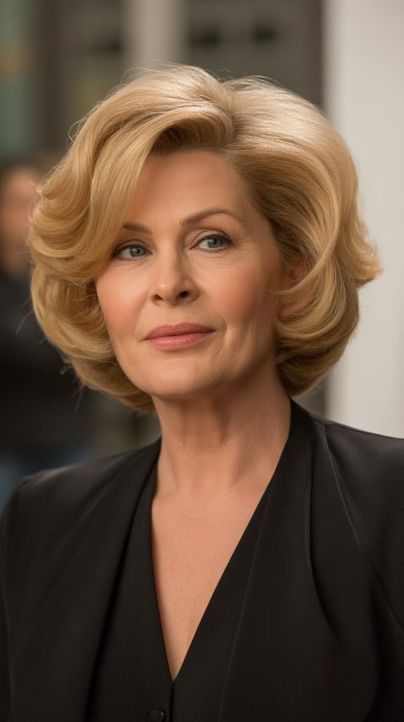 Voluminous Bob with Flipped Ends