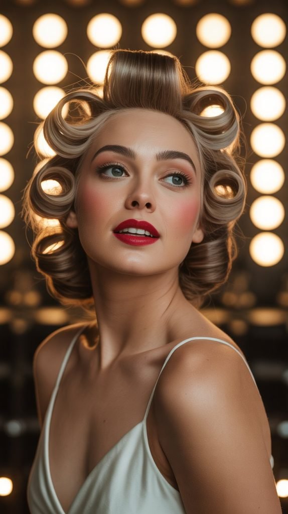 Layered Pin Curl Stacking