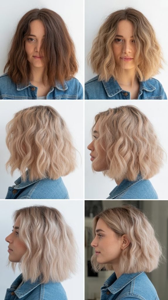 Transitioning to Wavy Blonde Bob