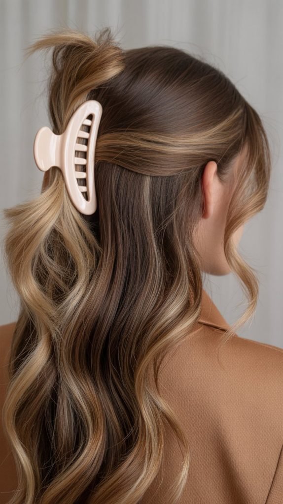 Color-Showcasing Half-Up