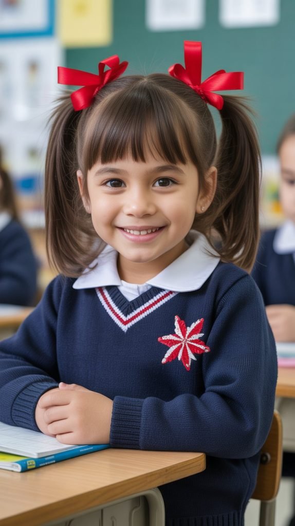 Twin Pigtails with Ribbons