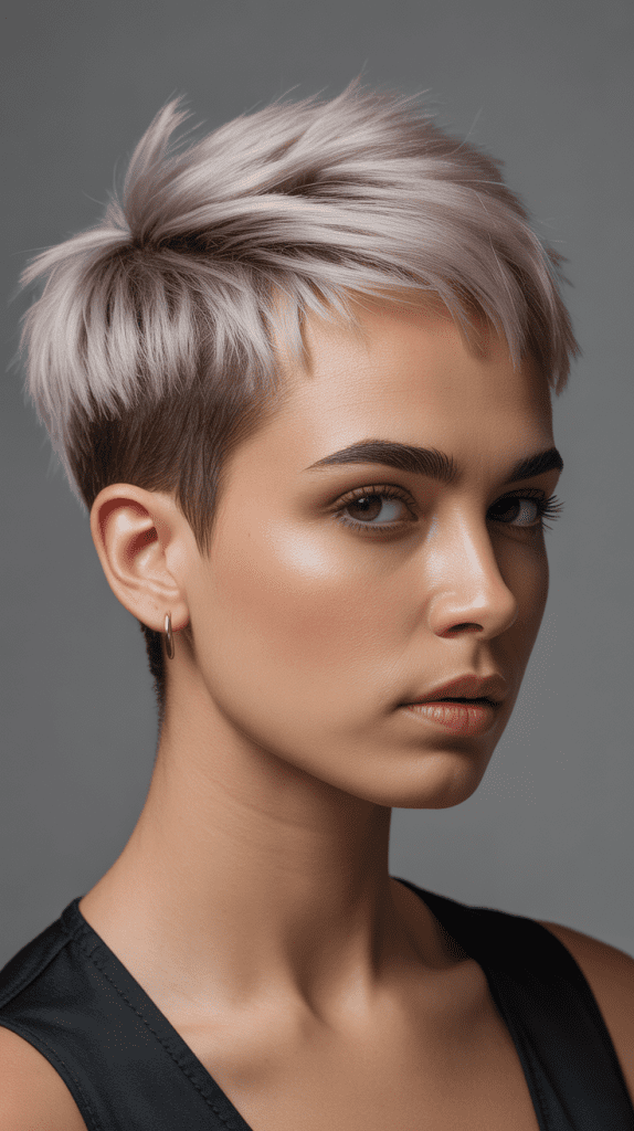 Textural Contrast Pixie with Clean Undercut