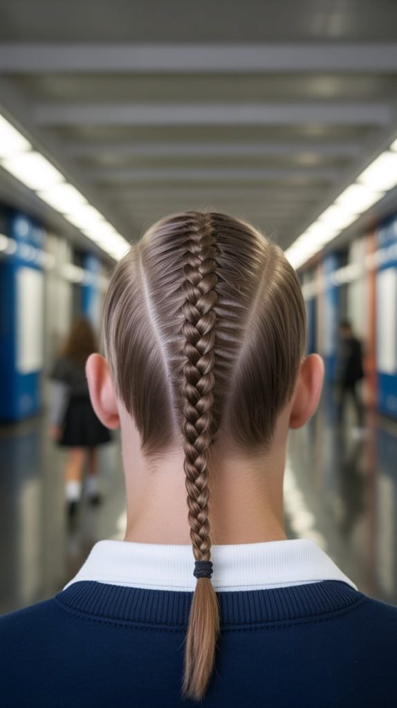 Dutch Braid Mohawk for High School Edge