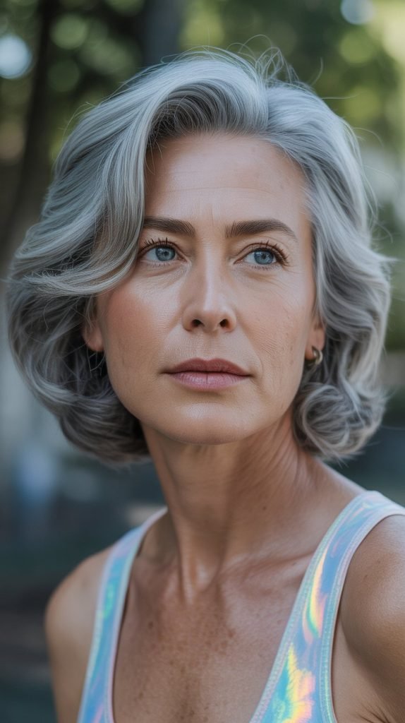 Opal Gray Iridescent Layers