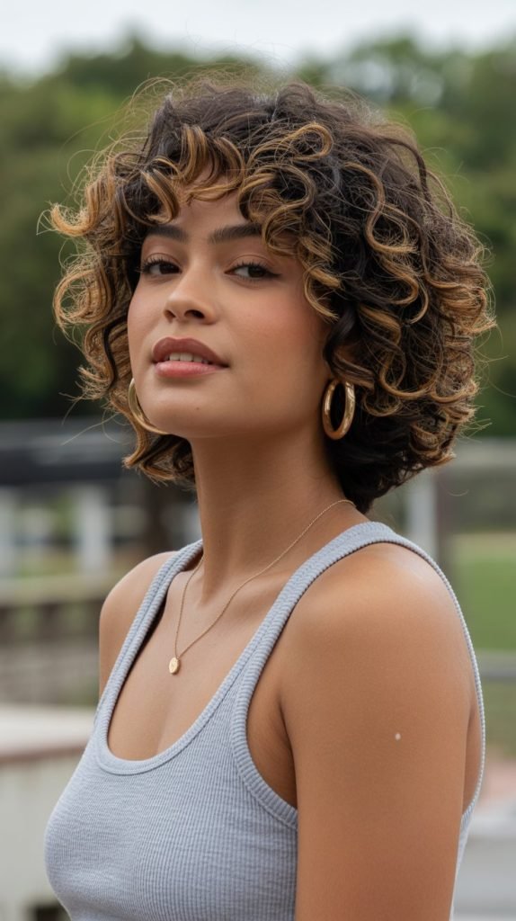  Shaggy French Bob for Natural Curls