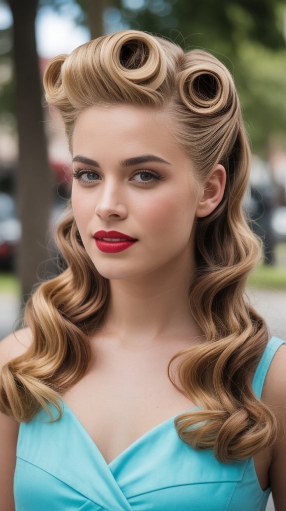Vintage-Inspired Victory Rolls