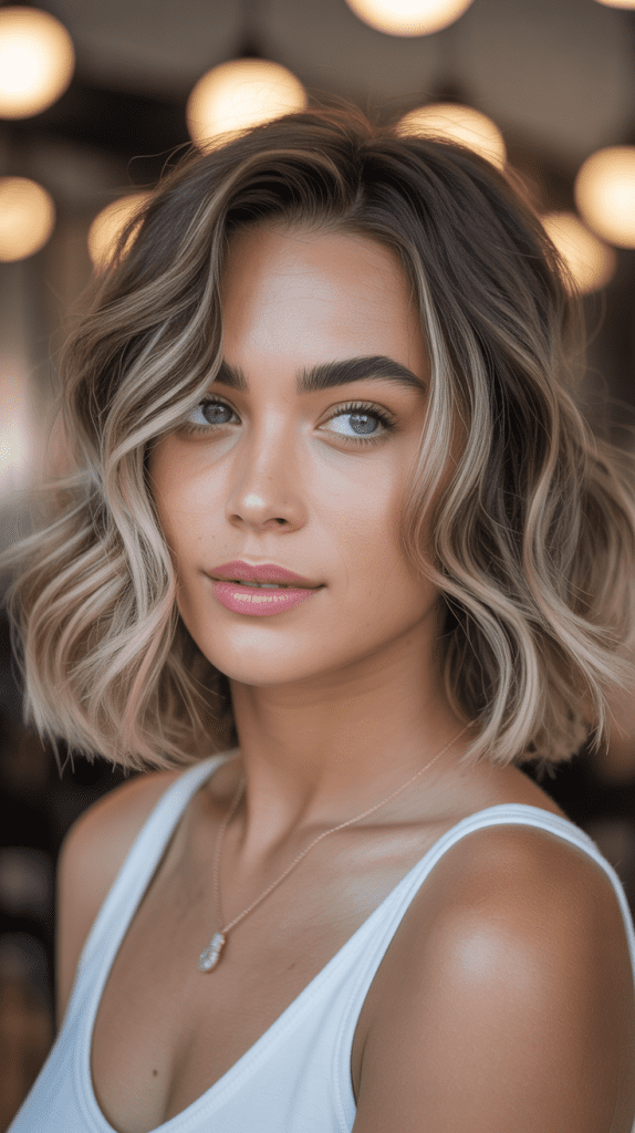 Wavy Bob with Babylights