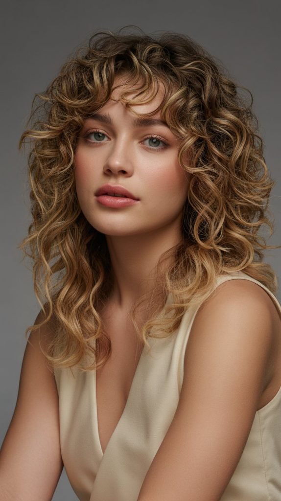 Chestnut Balayage with Golden Undertones