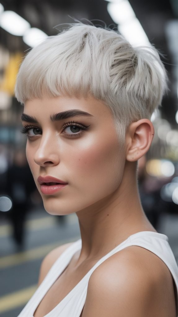 . Micro Bangs with Undercut Drama