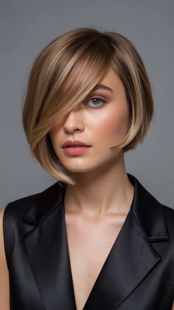 Asymmetrical Bob with Side Bangs