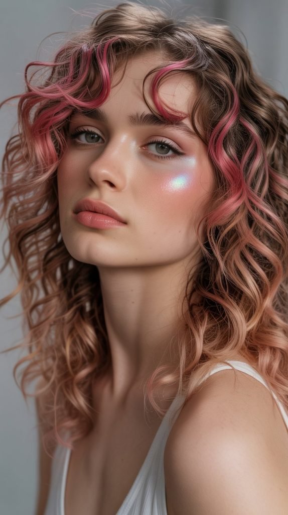 Iridescent Pink Highlights