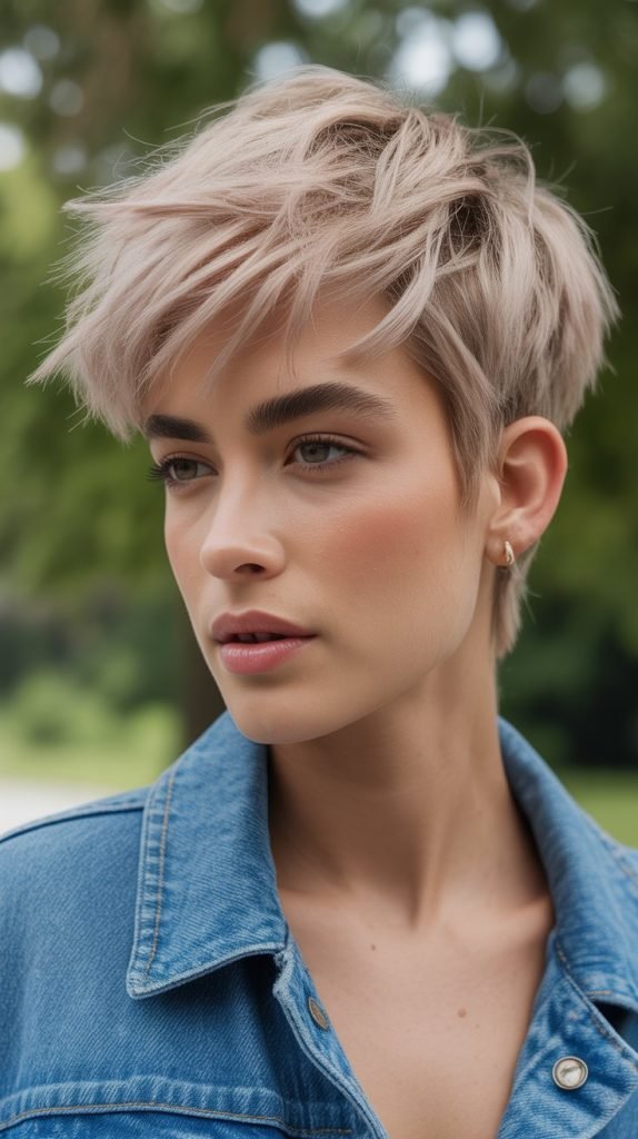 Tousled Pixie with Longer Crown