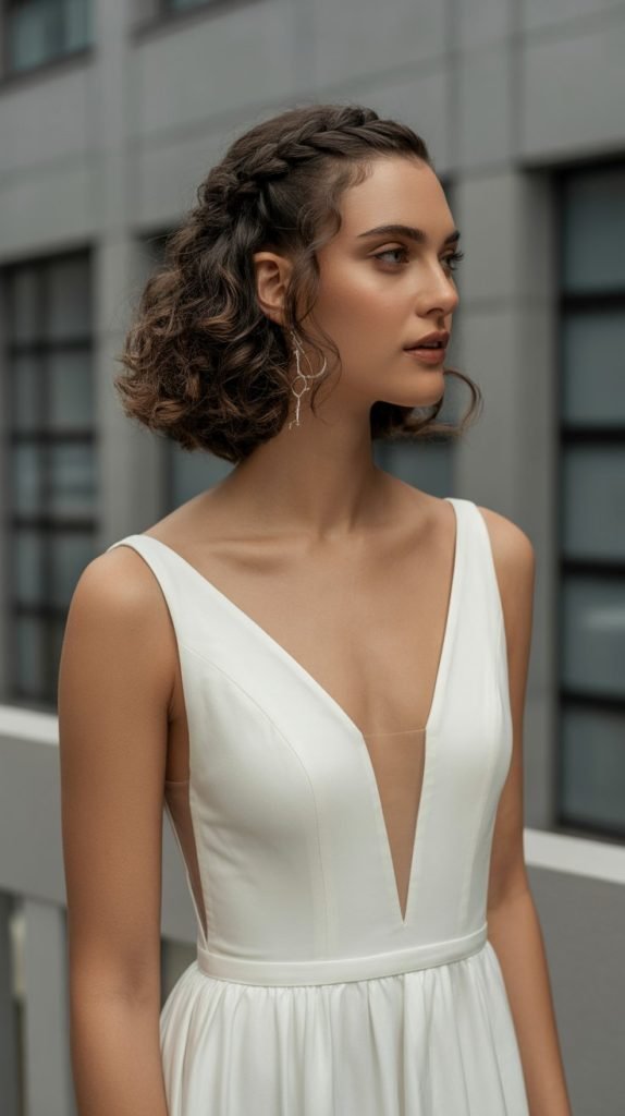 Asymmetrical Braided Updo