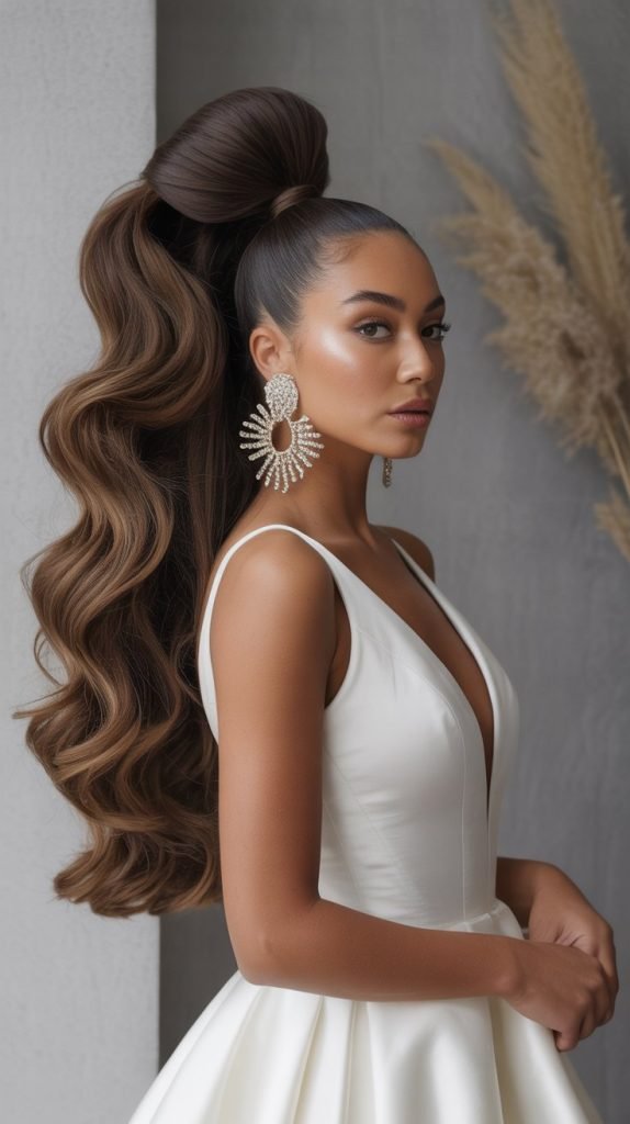 Sleek High Ponytail with Volume