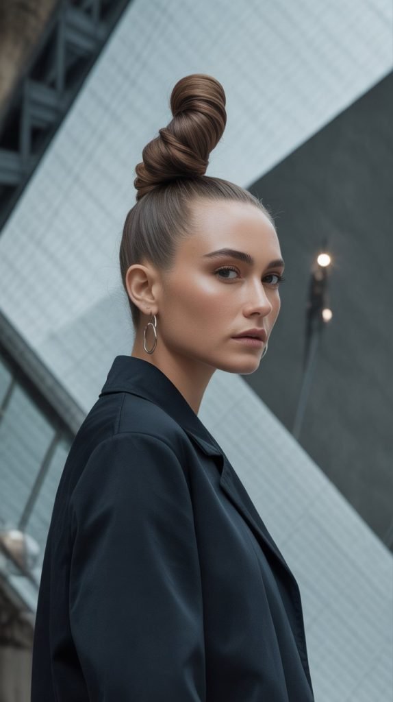 Asymmetrical Twisted Bun