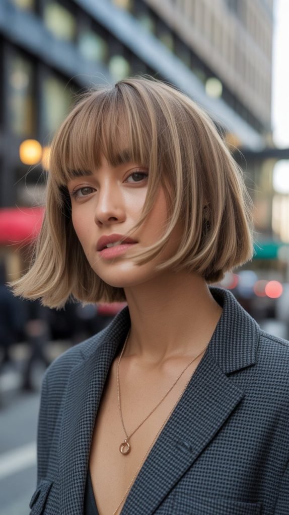 Choppy Bob with Straight Bangs