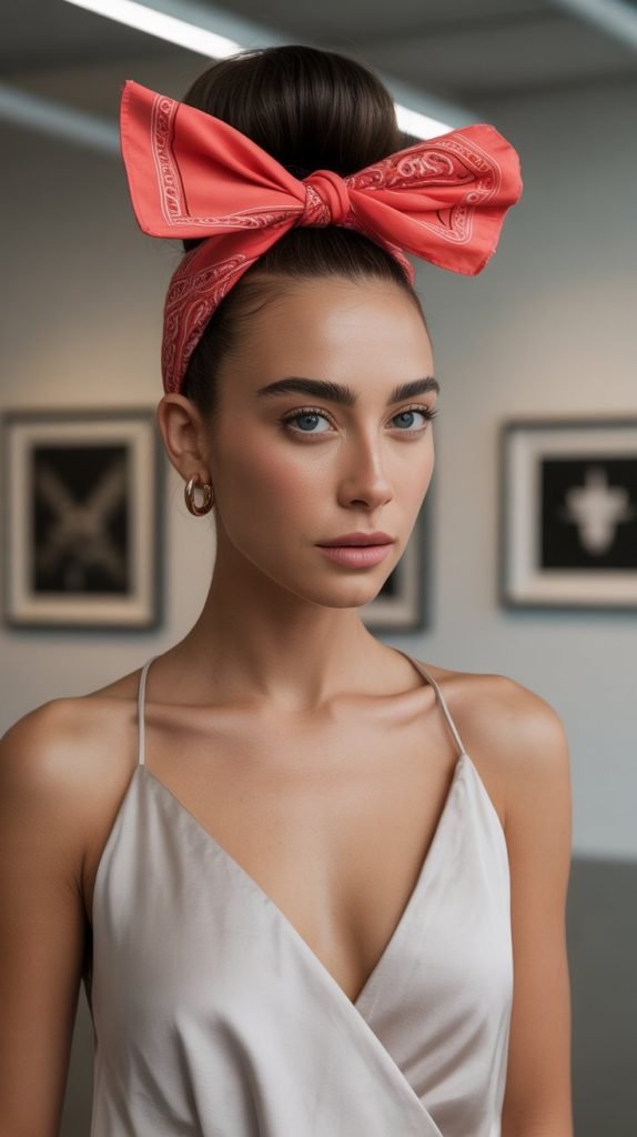 Modern Bandana Bow Updo