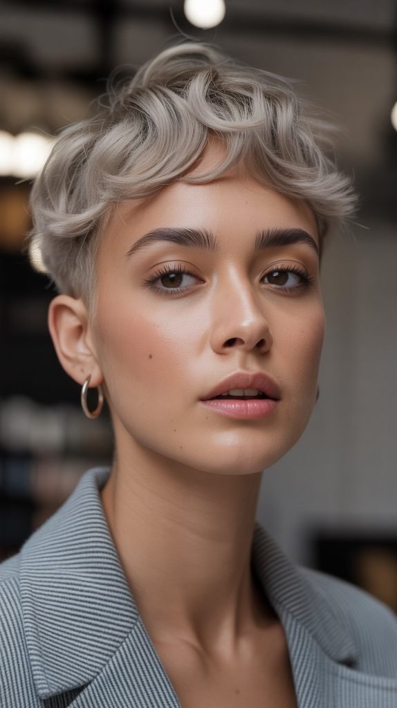  Wavy Buzz Cut with Length