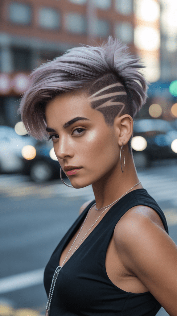 Mohawk-Inspired Pixie with Side Undercuts