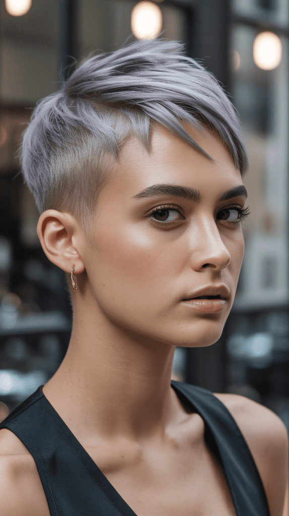 Layered Depth Pixie with Strategic Shaving