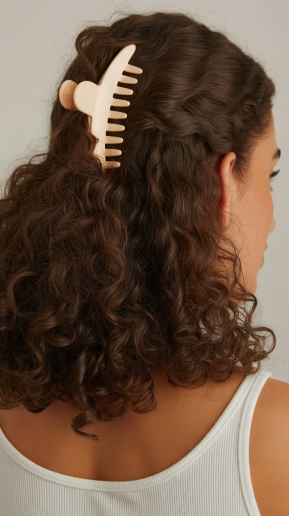 Curly Hair Half-Up Masterpiece