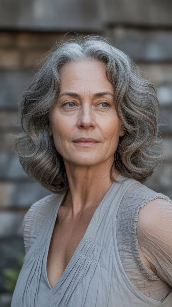 Fossil Gray Textured Layers