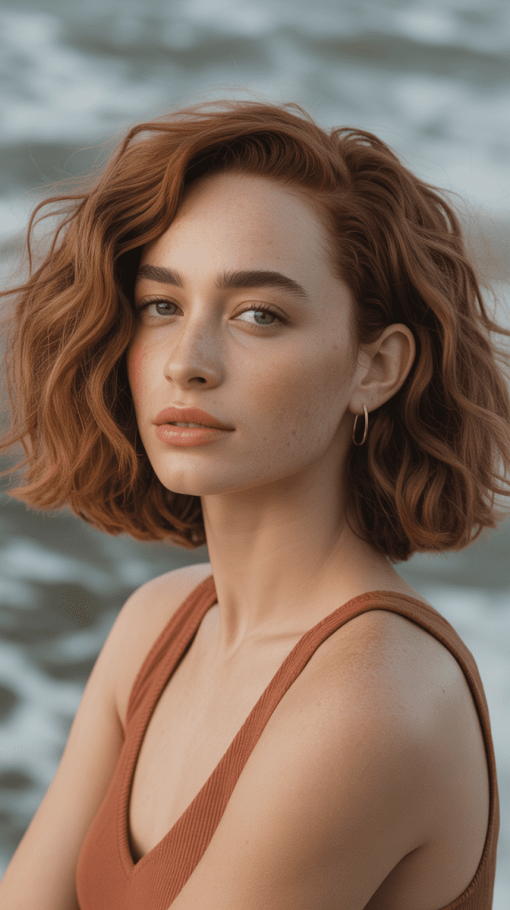 Wavy Bob with Natural Texture Enhancement