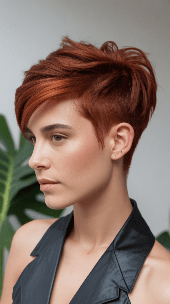 Textured Crown Pixie with Side Undercut