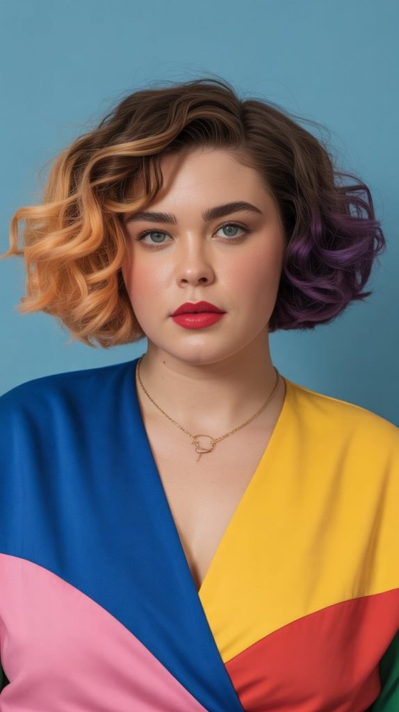 Color Block Accent Bob