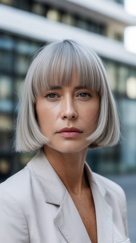 Blunt Crop with Bangs